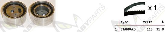 Mabyparts OBK010444 - Комплект ременя ГРМ autocars.com.ua