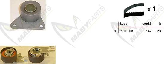 Mabyparts OBK010447 - Комплект ременя ГРМ autocars.com.ua