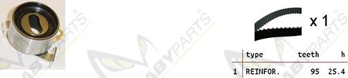 Mabyparts OBK010453 - Комплект ременя ГРМ autocars.com.ua
