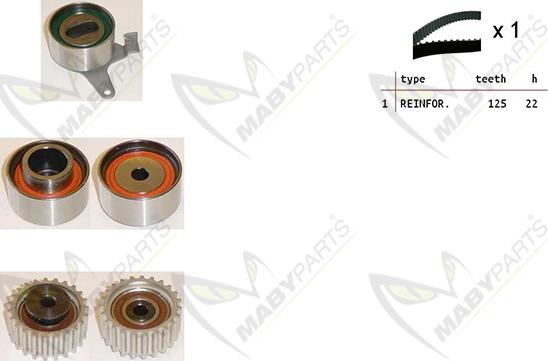 Mabyparts OBK010456 - Комплект ременя ГРМ autocars.com.ua