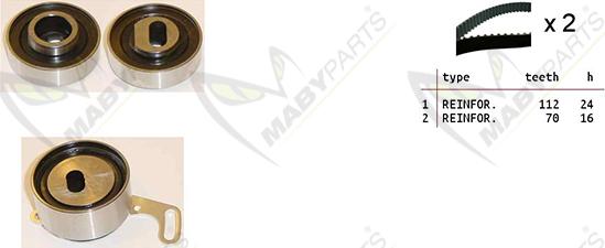 Mabyparts OBK010464 - Комплект ременя ГРМ autocars.com.ua