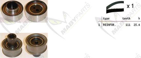 Mabyparts OBK010469 - Комплект ременя ГРМ autocars.com.ua