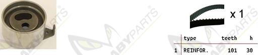 Mabyparts OBK010473 - Комплект ременя ГРМ autocars.com.ua