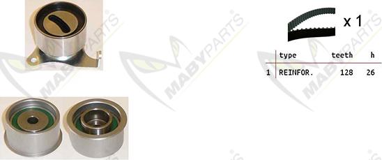 Mabyparts OBK010478 - Комплект ременя ГРМ autocars.com.ua