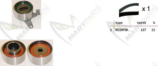 Mabyparts OBK010483 - Комплект ременя ГРМ autocars.com.ua