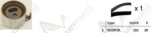 Mabyparts OBK010487 - Комплект ременя ГРМ autocars.com.ua