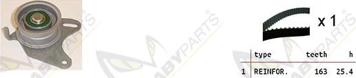 Mabyparts OBK010497 - Комплект ременя ГРМ autocars.com.ua