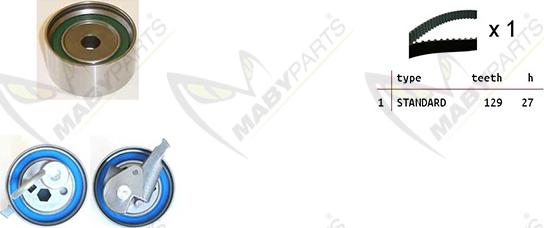 Mabyparts OBK010516 - Комплект ременя ГРМ autocars.com.ua