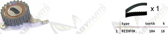 Mabyparts OBK010523 - Комплект ременя ГРМ autocars.com.ua