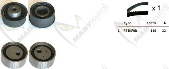 Mabyparts OBK010525 - Комплект ременя ГРМ autocars.com.ua