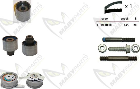 Mabyparts OBK010531 - Комплект ременя ГРМ autocars.com.ua