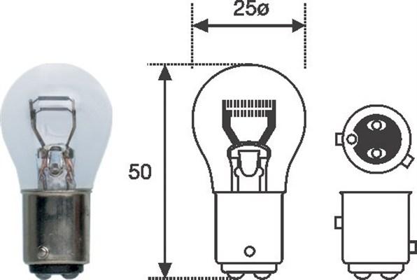 Magneti Marelli 008529100000 - Лампа накаливания, фонарь сигнала тормоза autodnr.net