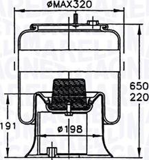 Magneti Marelli 030607020117 - Кожух пневматичної ресори autocars.com.ua