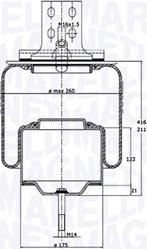 Magneti Marelli 030607020157 - Кожух пневматичної ресори autocars.com.ua