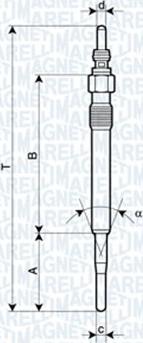 Magneti Marelli 060900800606 - Свічка розжарювання autocars.com.ua