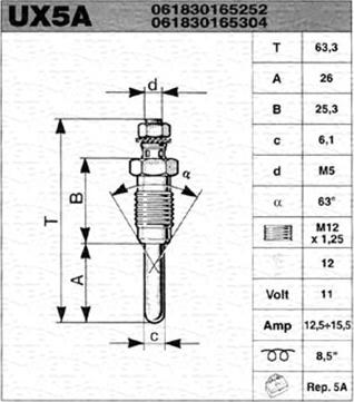 Magneti Marelli 061830165304 - Свеча накаливания autodnr.net