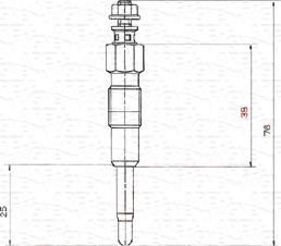 Magneti Marelli 062900040304 - Свічка розжарювання autocars.com.ua