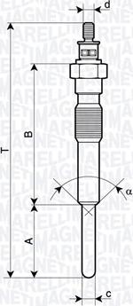 Magneti Marelli 062900125304 - Свічка розжарювання autocars.com.ua