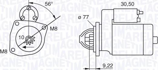 Magneti Marelli 063187001010 - Стартер autocars.com.ua