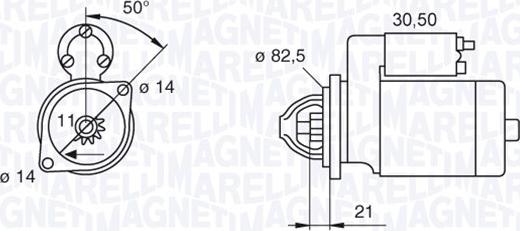 Magneti Marelli 063207138010 - Стартер autocars.com.ua