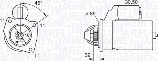 Magneti Marelli 063227592010 - Стартер autocars.com.ua