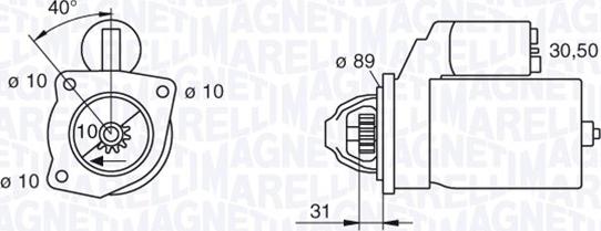 Magneti Marelli 063227599010 - Стартер autocars.com.ua