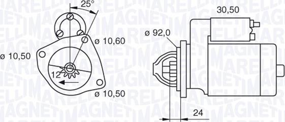 Magneti Marelli 063280020010 - Стартер avtokuzovplus.com.ua