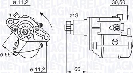 Magneti Marelli 063280053010 - Стартер autocars.com.ua