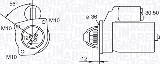 Magneti Marelli 063280090010 - Стартер autocars.com.ua