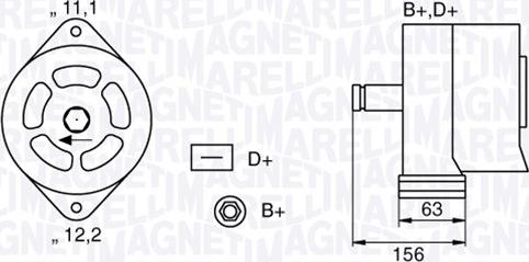Magneti Marelli 063320025010 - Генератор autocars.com.ua