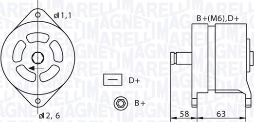 Magneti Marelli 063320049010 - Генератор autodnr.net