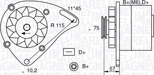 Magneti Marelli 063321000010 - Генератор autocars.com.ua