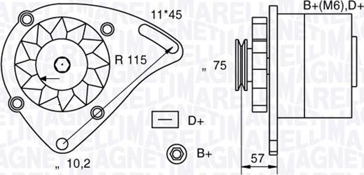 Magneti Marelli 063321067010 - Генератор autocars.com.ua