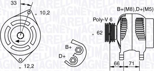 Magneti Marelli 063321332010 - Генератор autodnr.net