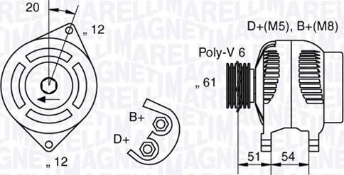 Magneti Marelli 063321862010 - Генератор avtokuzovplus.com.ua