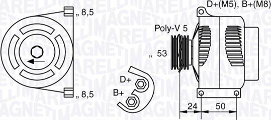 Magneti Marelli 063377002010 - Генератор autocars.com.ua