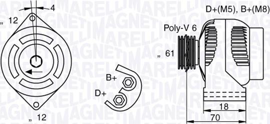 Magneti Marelli 063730029010 - Генератор avtokuzovplus.com.ua