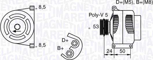 Magneti Marelli 063377007010 - Генератор avtokuzovplus.com.ua