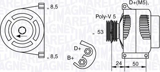 Magneti Marelli 063377009010 - Генератор autocars.com.ua