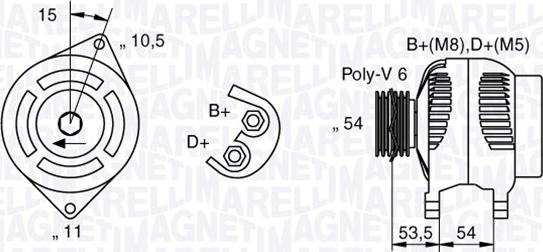 Magneti Marelli 063377016010 - Генератор autocars.com.ua