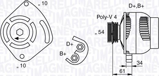 Magneti Marelli 063377030010 - Генератор avtokuzovplus.com.ua