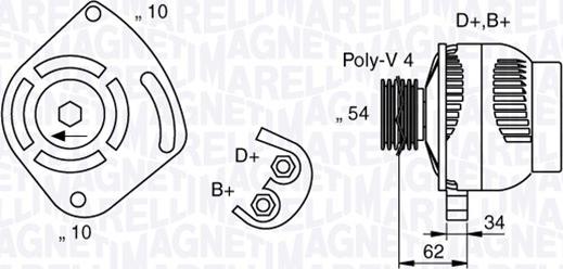 Magneti Marelli 063377031010 - Генератор avtokuzovplus.com.ua