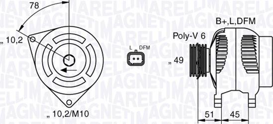 Magneti Marelli 063377301010 - Генератор autodnr.net