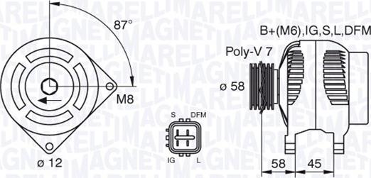 Magneti Marelli 063377435010 - Генератор avtokuzovplus.com.ua