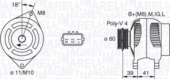 Magneti Marelli 063377438010 - Генератор autodnr.net