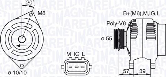 Magneti Marelli 063377439010 - Генератор avtokuzovplus.com.ua