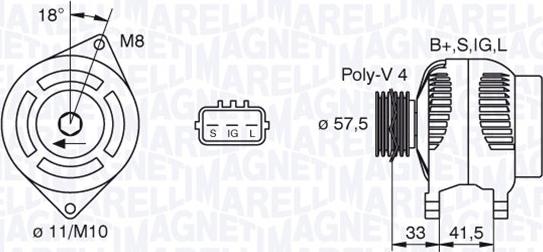 Magneti Marelli 063377442010 - Генератор avtokuzovplus.com.ua