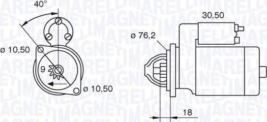 Magneti Marelli 063521070620 - Стартер autocars.com.ua