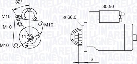 Magneti Marelli 063521081800 - Стартер avtokuzovplus.com.ua