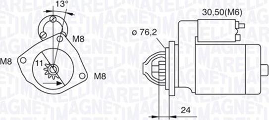 Magneti Marelli 063521090110 - Стартер avtokuzovplus.com.ua